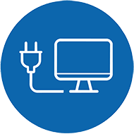 Icon einer Signalverbindung zwischen Quelle und Display